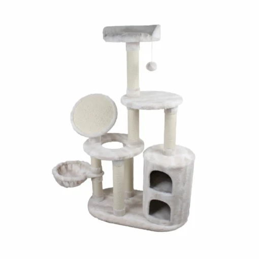 Nayeco Season Árbol Rascador Blanco De Tres Niveles Para Gatos -Suministros De Mascotas Ventas 2024 arbol rascador gato nayeco season tres niveles NAYGA30104