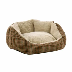 Flamingo Marlena Pentágono Rojo/Beige Con Cremallera Cama Para Perros